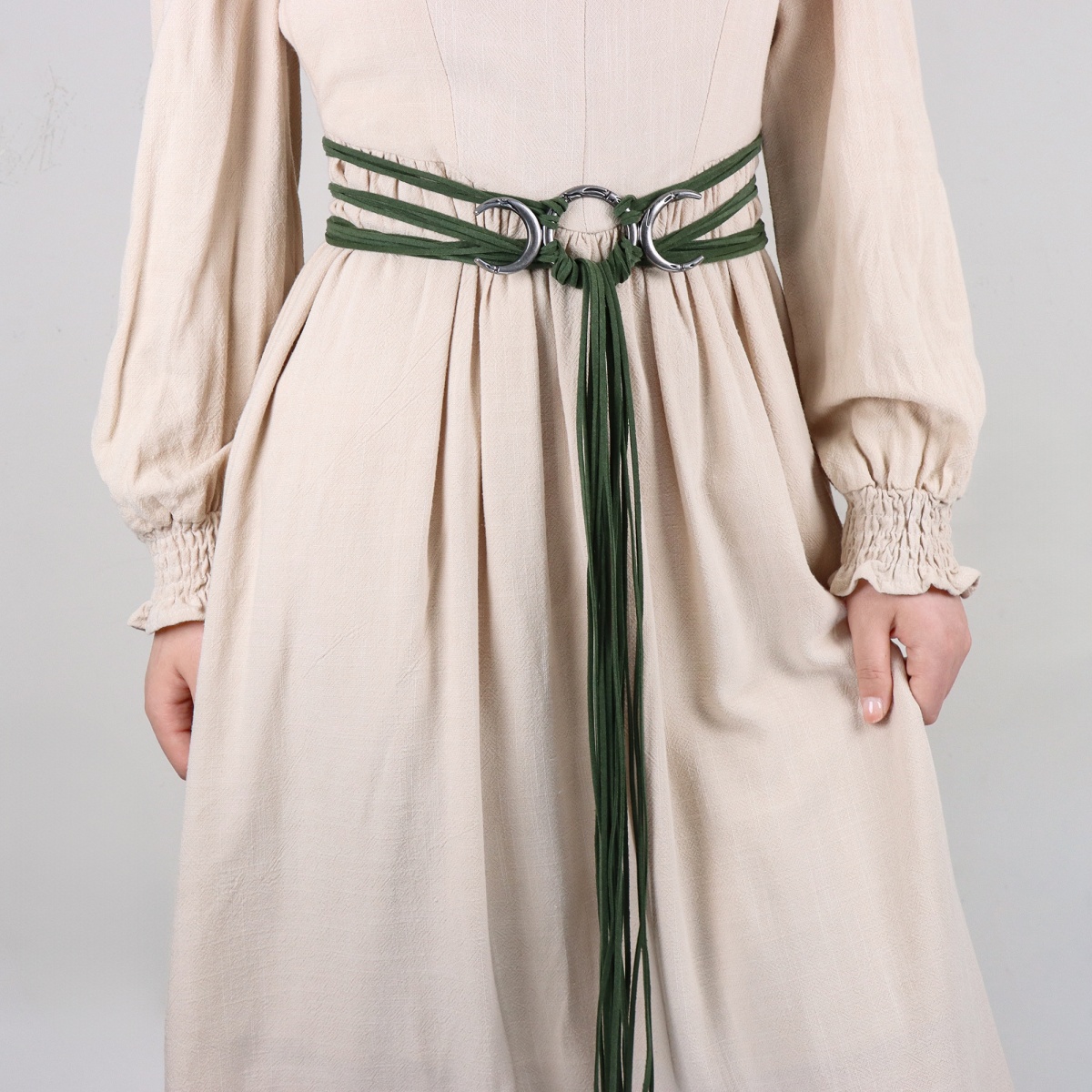 Ceinture longue tressée de style bohème vintage pour femmes, pour les festivals, les cadeaux de la fête des mères, les costumes d'Halloween et les accessoires de cosplay