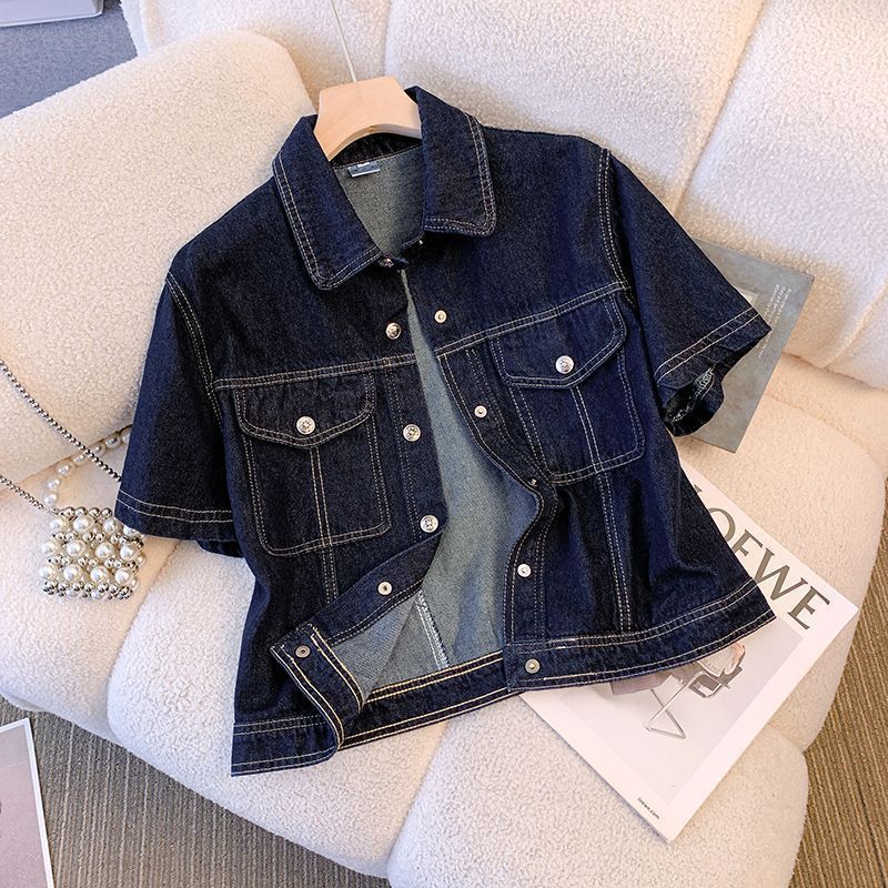 Vestes en Jean pour femmes, Streetwear à manches courtes, veste d'été en Jean, vêtements d'extérieur, mode rétro Vintage, manteau, hauts courts