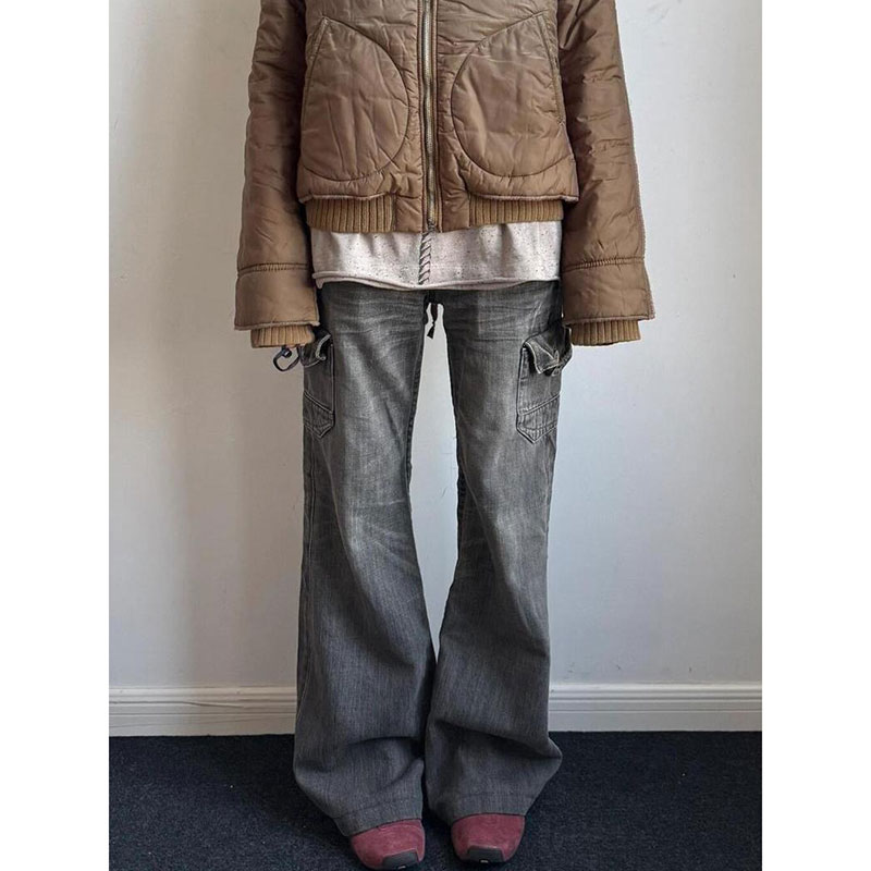 Jean femme Emo Grunge années 2000 rue rétro taille haute vintage éclétique pantalon poubelle décontracté Y2K pantalon en jean pleine longueur