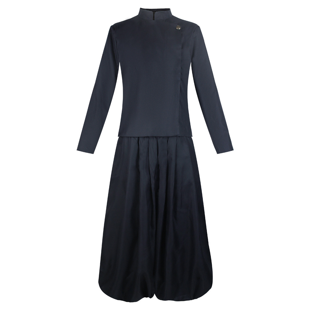 Costume de cosplay Anime Geto Suguru, veste bleu foncé, pantalon, uniforme, robe, tenue scolaire, ensemble complet pour hommes, fête d'Halloween