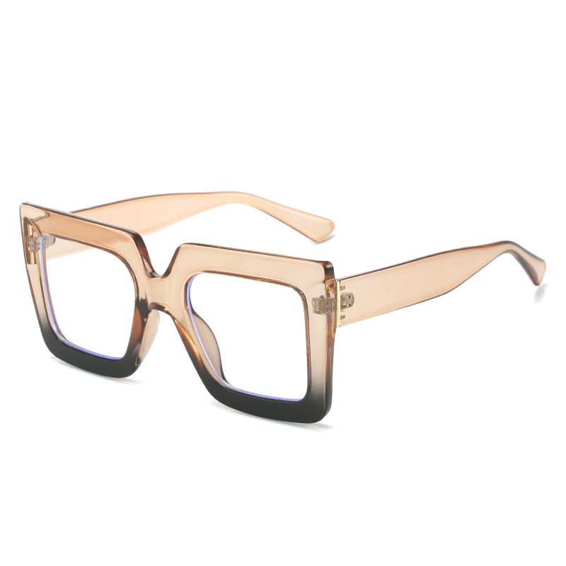 Monture de lunettes carrée populaire pour femmes, montures optiques à grande décoration pour dames