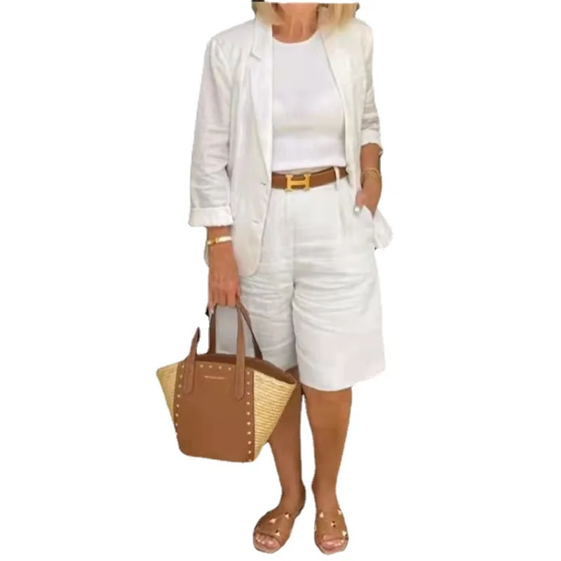 Ensemble de survêtement deux pièces pour femme, chemise et short moulants, cardigan adt, tenues décontractées pour femme, nouveau, été, 2023