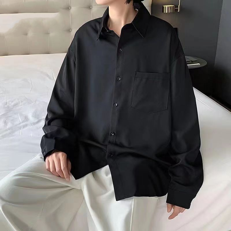 Chemise polyvalente à manches longues pour hommes, vêtements intérieurs sans fer, chemise patchwork à boutons, haut décontracté, léger, style Mmob