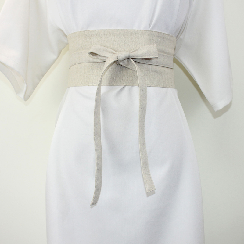 Ceinture Hanfu en coton et lin pour femmes, Kimono Obi Hanfu, décor de robe, accessoires de Cosplay