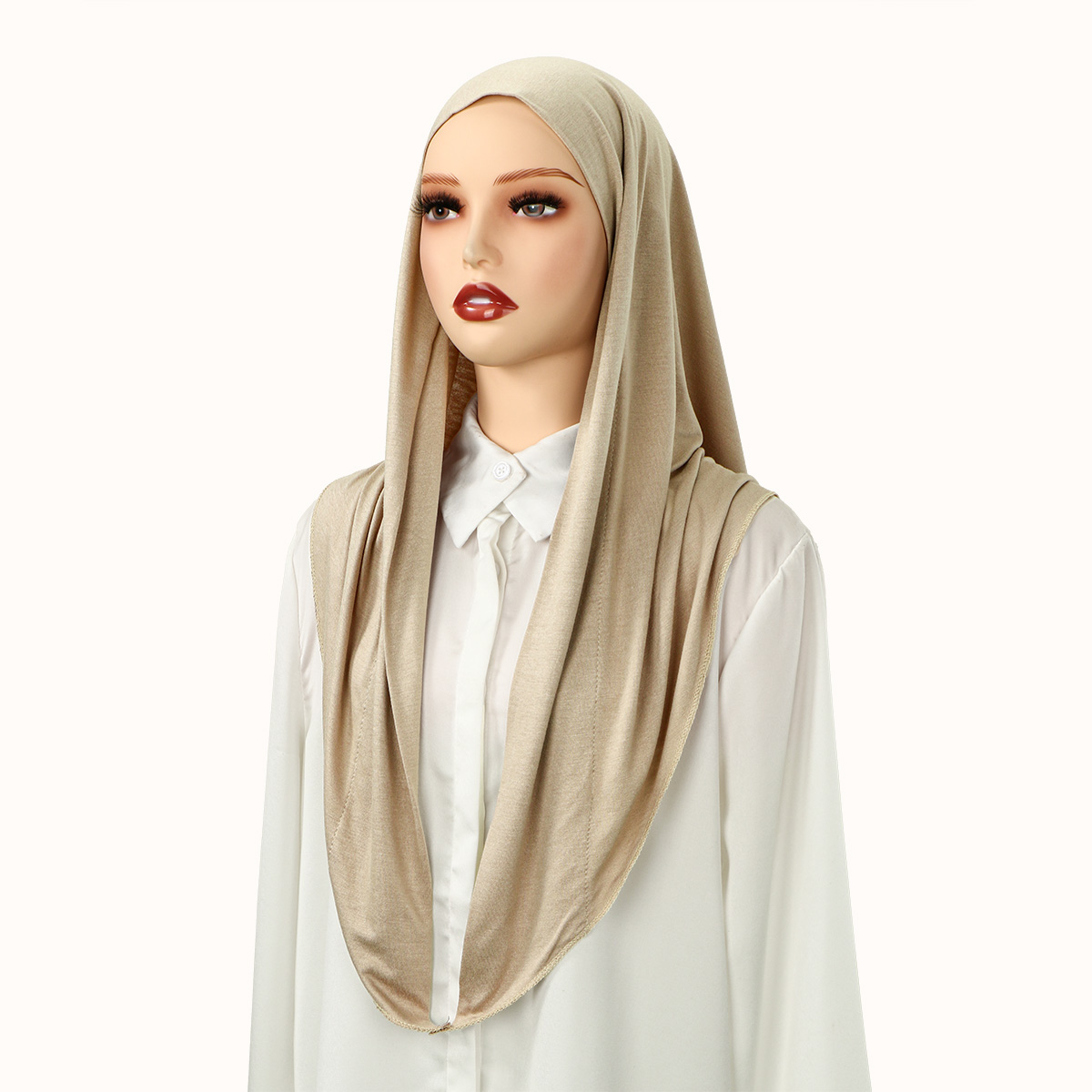 Hijab instantané classique pour femmes Ramadan, bonnets en jersey de couleur unie, sous-bonnet musulman pré-cousu, foulard tour de cou, turban, chapeau, bandana