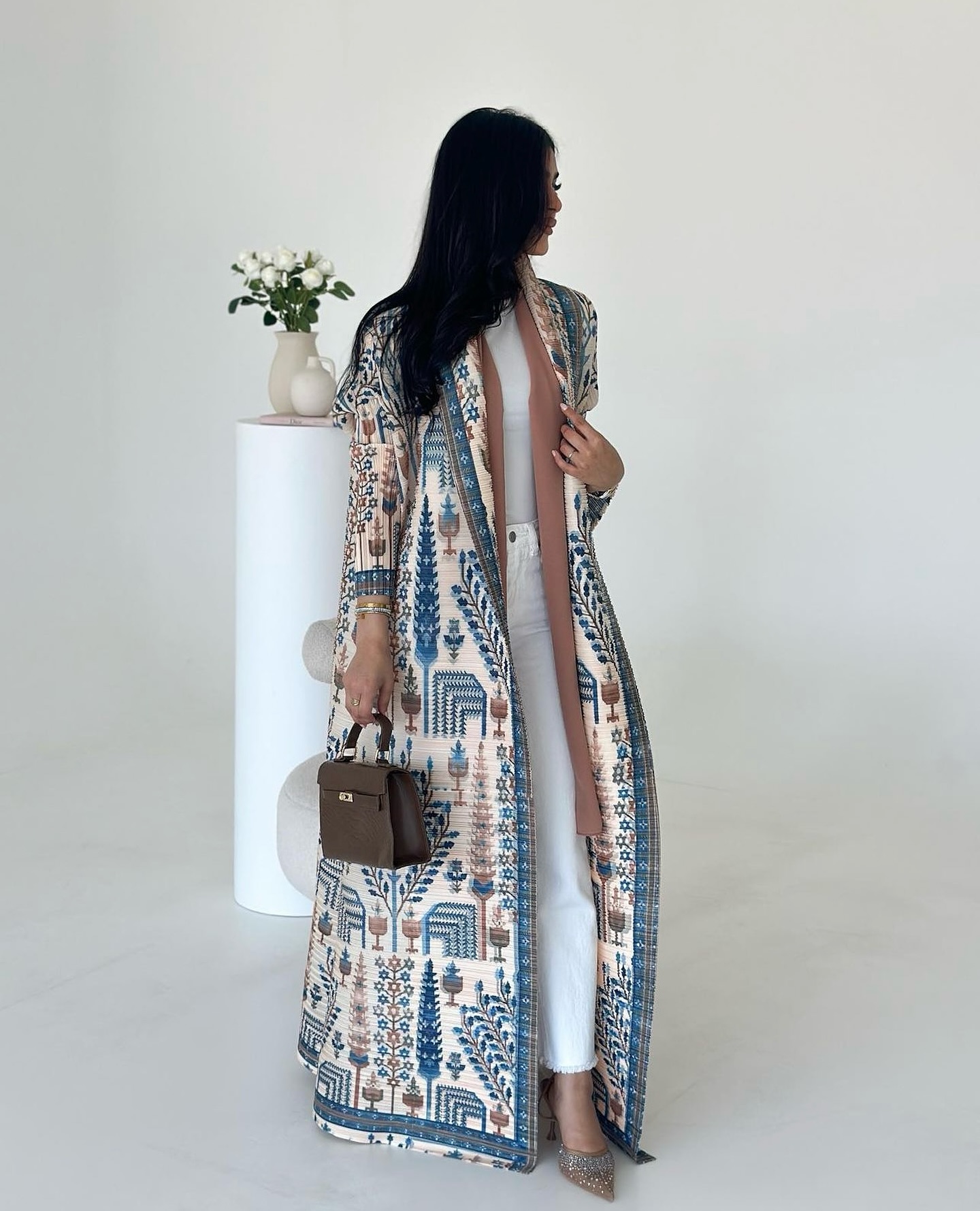 Abaya - Robe musulmane longue plissée, élégante, stylée, Miyake, Cardigan, neuve, 2026