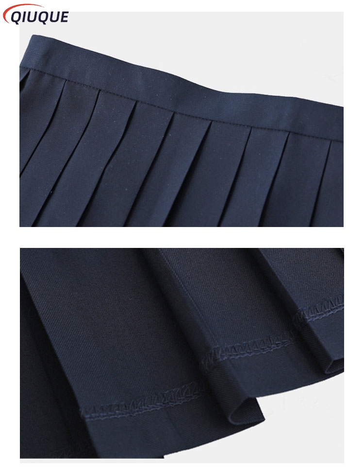 Jupes plissées noires/bleu foncé pour femmes, courtes et longues, pour filles, taille haute, jupes japonaises JK, uniforme d'étudiant à la mode, été