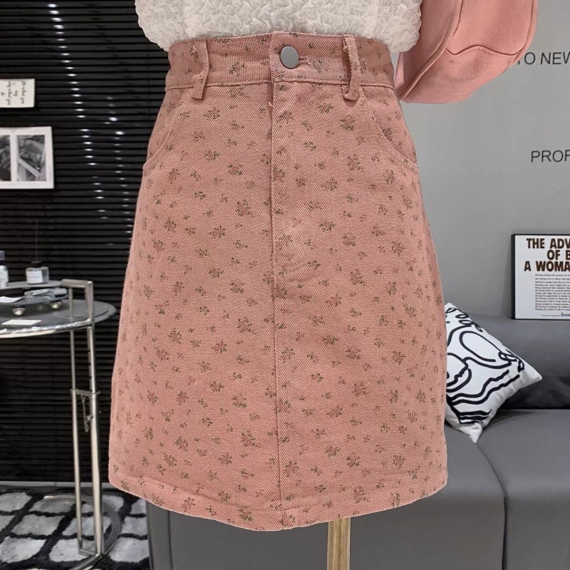 Jupe en jean florale d'été pour femmes Y2k, taille haute, moulante, ligne a, Simple, assortie avec tout, Sexy, nouvelle collection 2026