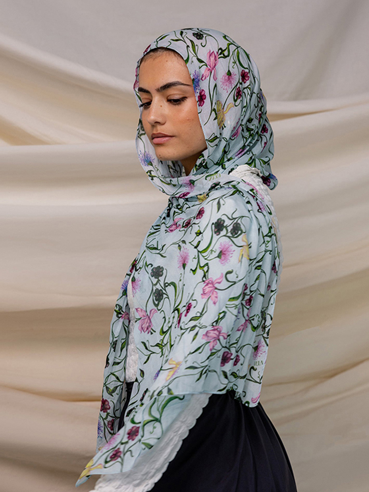 Ramadan Hijab pour femmes bohème imprimé fleuri châle aquarelle doux musulman Hijabs léger enveloppement écharpe foulard été plage