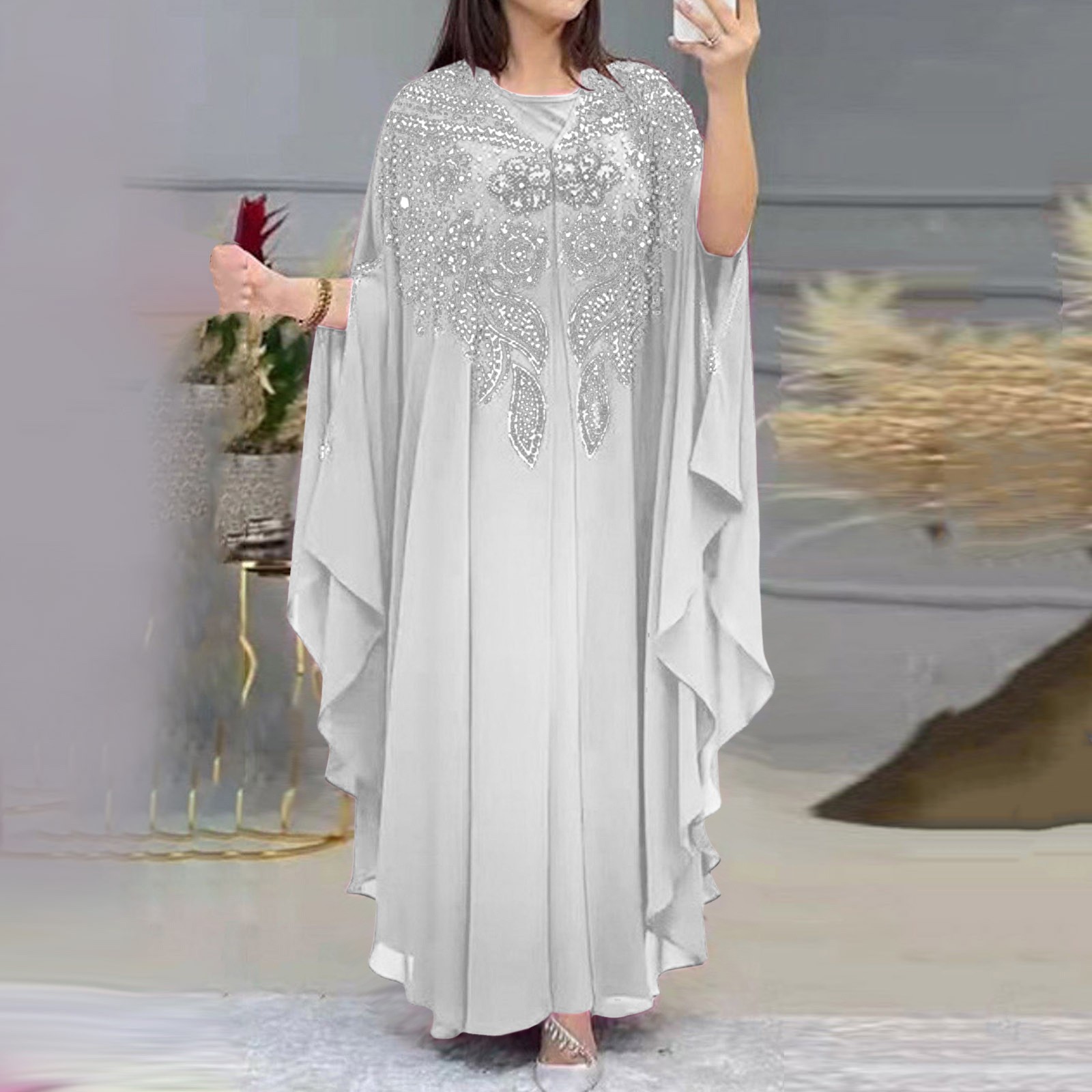Abayas pour femmes dubaï luxe 2025 mousseline de soie Boubou robe de mode musulmane Caftan Marocain Occasions de fête de mariage Djellaba Femme