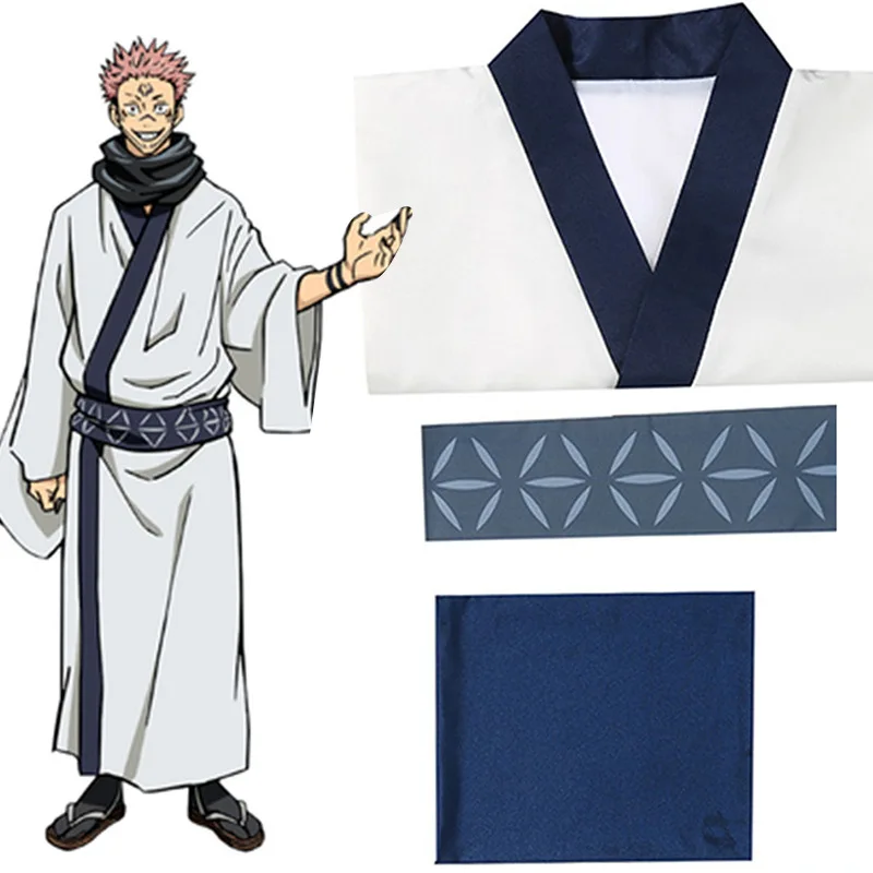 Costume de cosplay Anime Jujutsu Kaisen Ryomen Sukuna, uniforme kimono japonais, pour Noël, carnaval, festival Pu'er, cadeaux de fête