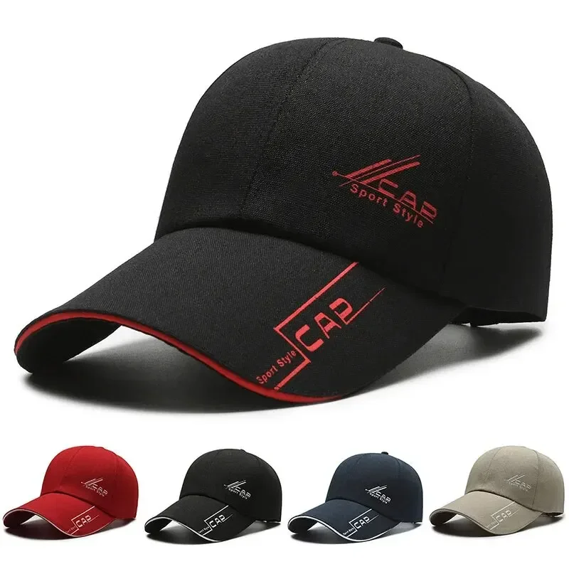Chapeaux d'été à longue visière pour hommes, casquettes de baseball, style décontracté de printemps, protection solaire pour l'extérieur, chapeaux de pêche, casquettes pare-soleil, site officiel pour femmes.
