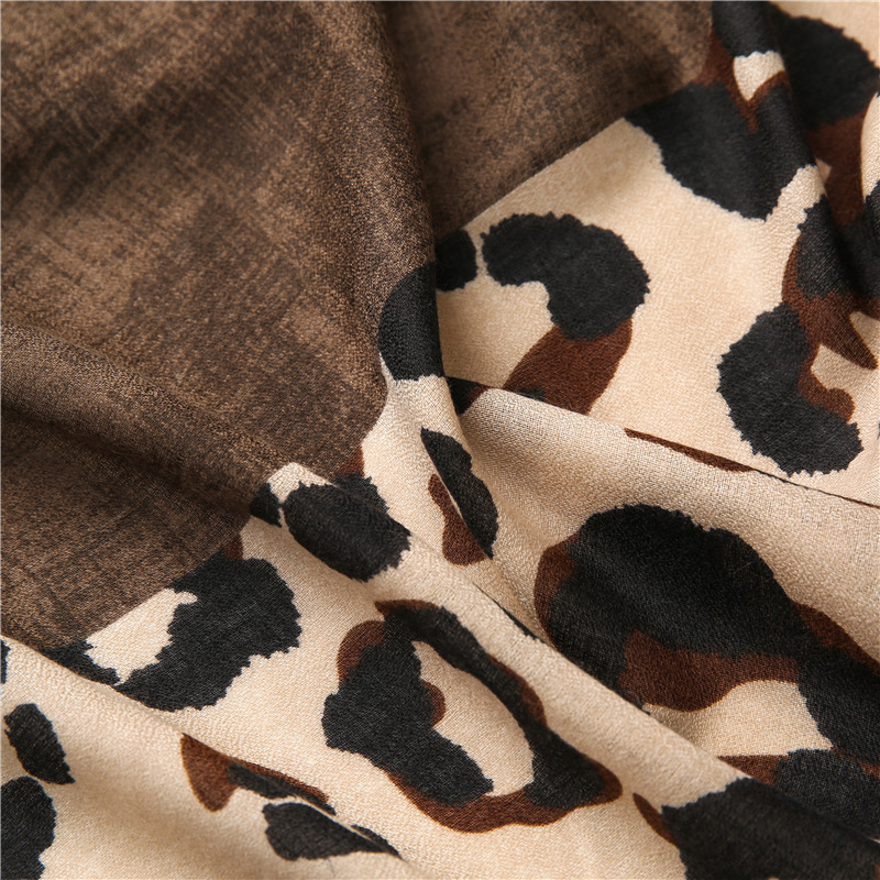 Écharpe châle en Viscose à franges léopard pour femmes, foulard pour dame, étole Pashmina, Hijab musulman, mode dame, 180x90cm