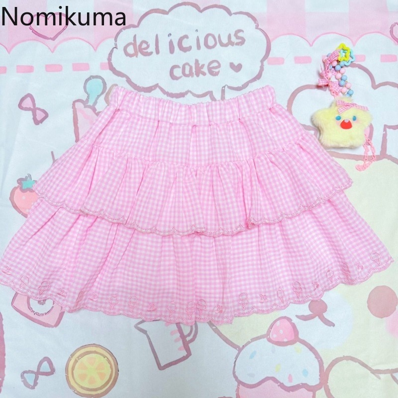 Mini jupes femmes japonais Jupe mode été doux Saia 2025 Faldas Mujer De Moda a-ligne Plaid décontracté mignon Y2k Jupe 63e729