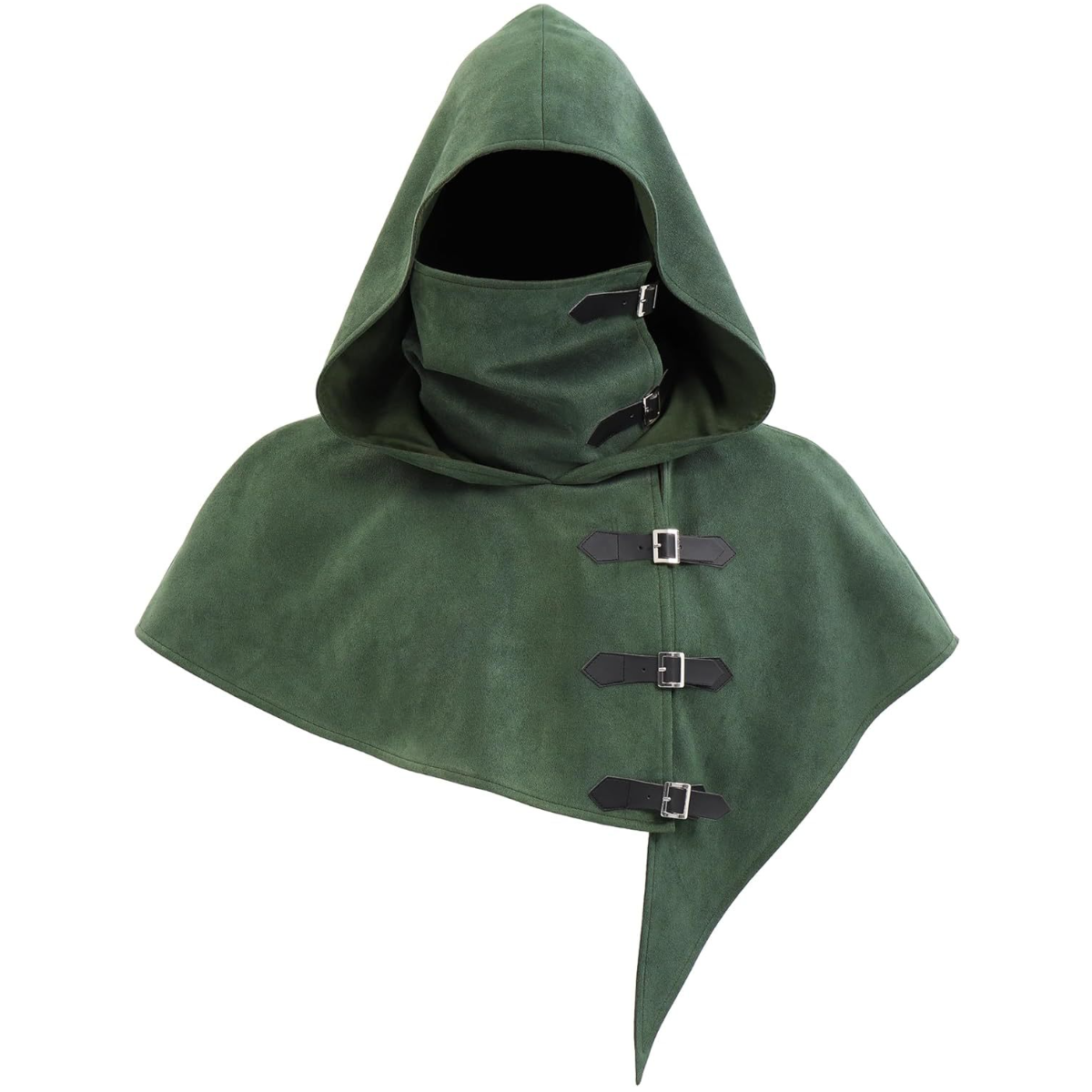 Ensemble châle-couvre-chef médiéval vintage, cape gothique d'assassin, cagoule, manteau de cosplay pour adulte, tenue de fête à thème LARP Halloween Carnaval