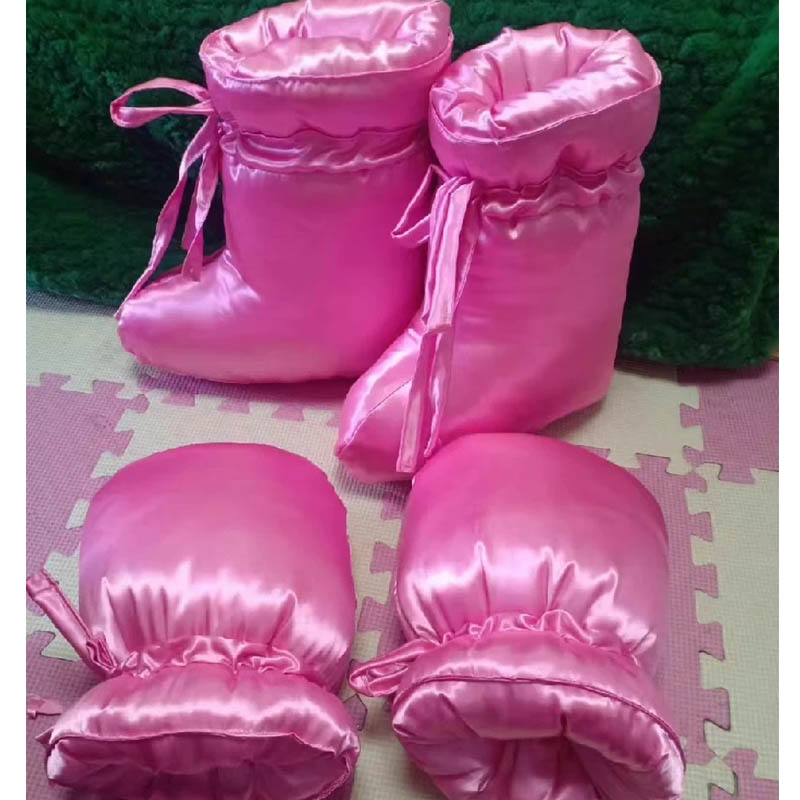 Chaussons en satin rose pour adultes, doublés de coton, doux, moelleux et confortables, à lacets, chauds, toucher soyeux, pour dormir