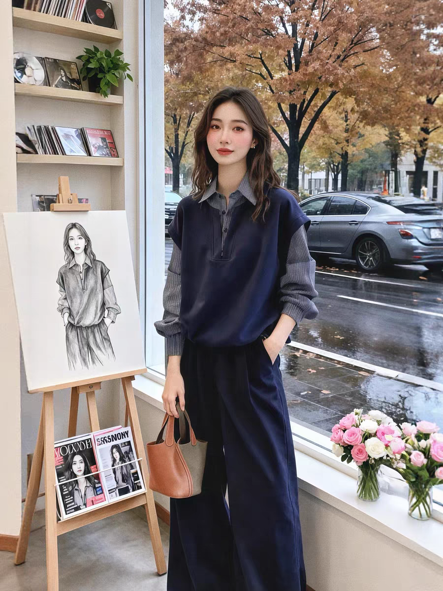 Chemise à manches longues rayée pour femmes, mode coréenne, sweat-shirt patchwork, pull décontracté pour femmes, chemise quotidienne de printemps, hauts vintage
