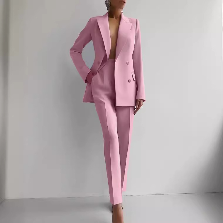 Ensemble tailleur élégant et pantalon large 2 pièces pour femme 2024 – Tenue de travail classique OL et survêtement de ville