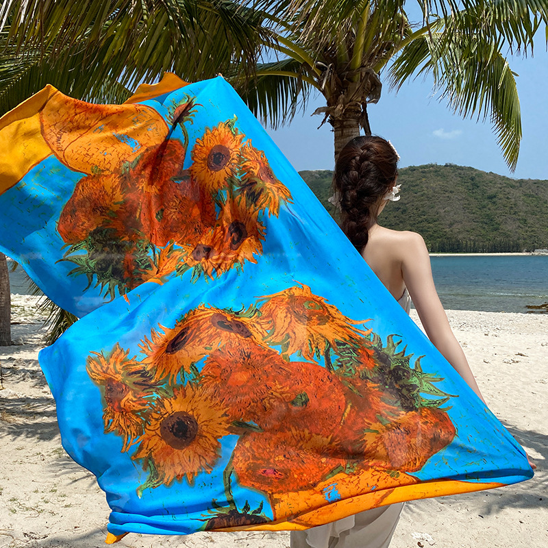 Écharpe de protection solaire pour femme, robe de plage, Industries ong, bikini, couverture ronde, châle doux, grande taille, été
