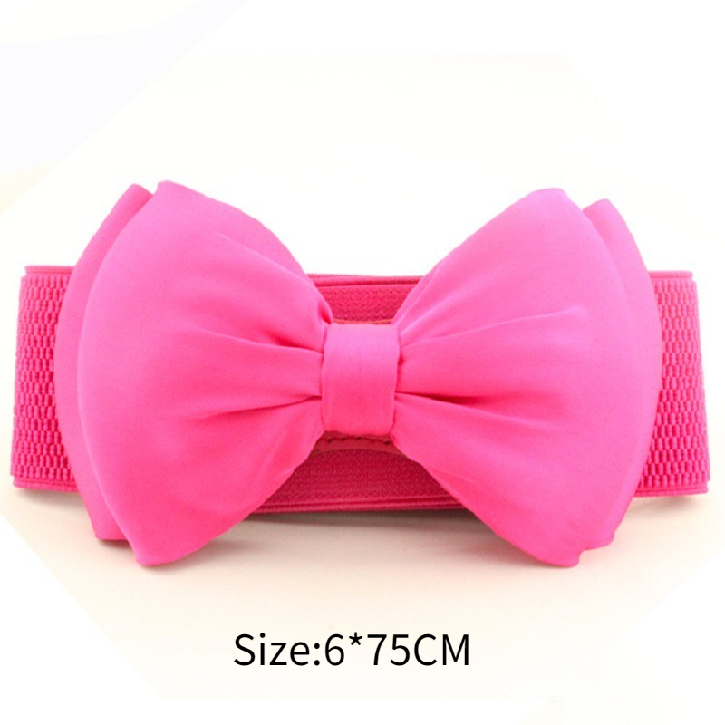 Ceinture large élastique pour femmes, mode coréenne, douce, avec grand nœud, décoration de robe élégante et polyvalente pour femmes