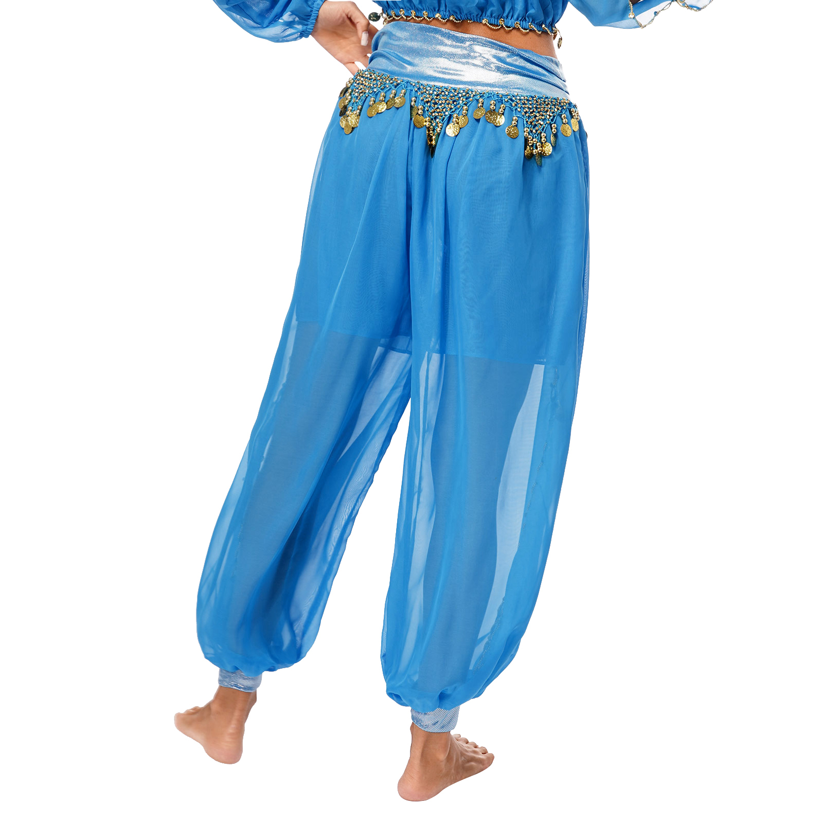 Pantalon sarouel de danse du ventre pour femmes, Costume de carnaval d'halloween, pantalon à franges à paillettes, pantalon ample pour spectacle de danse arabe Tribal