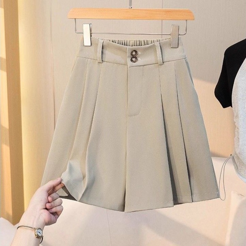 Femmes grande taille 2025 été taille haute a-ligne bouton Mini jupe coupe ample minceur