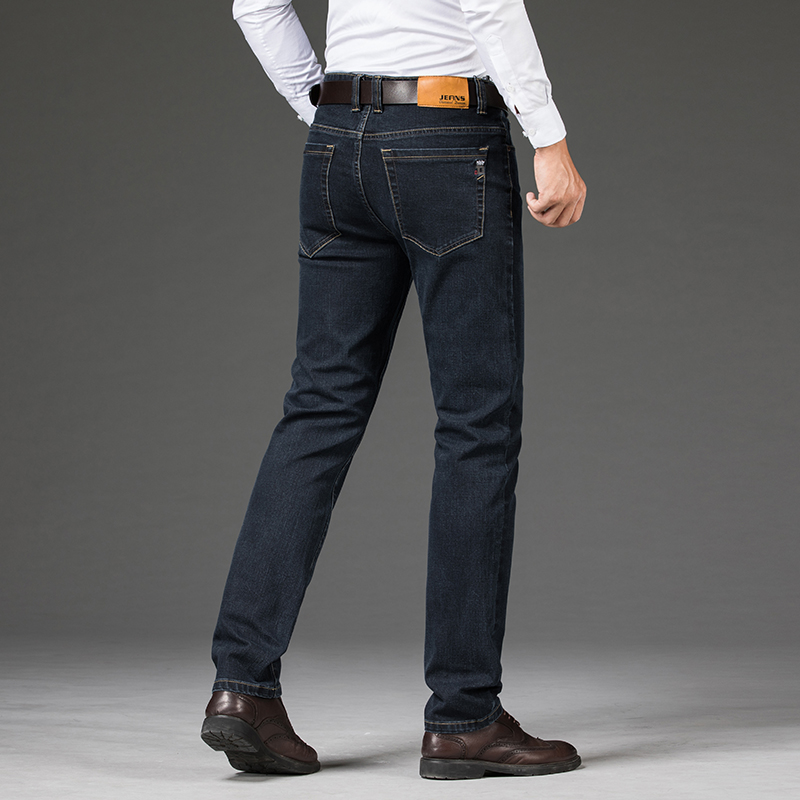 Grande taille 42 44 46 hommes mode jean décontracté classique affaires droite élasticité Denim pantalon printemps automne pantalon mâle marque