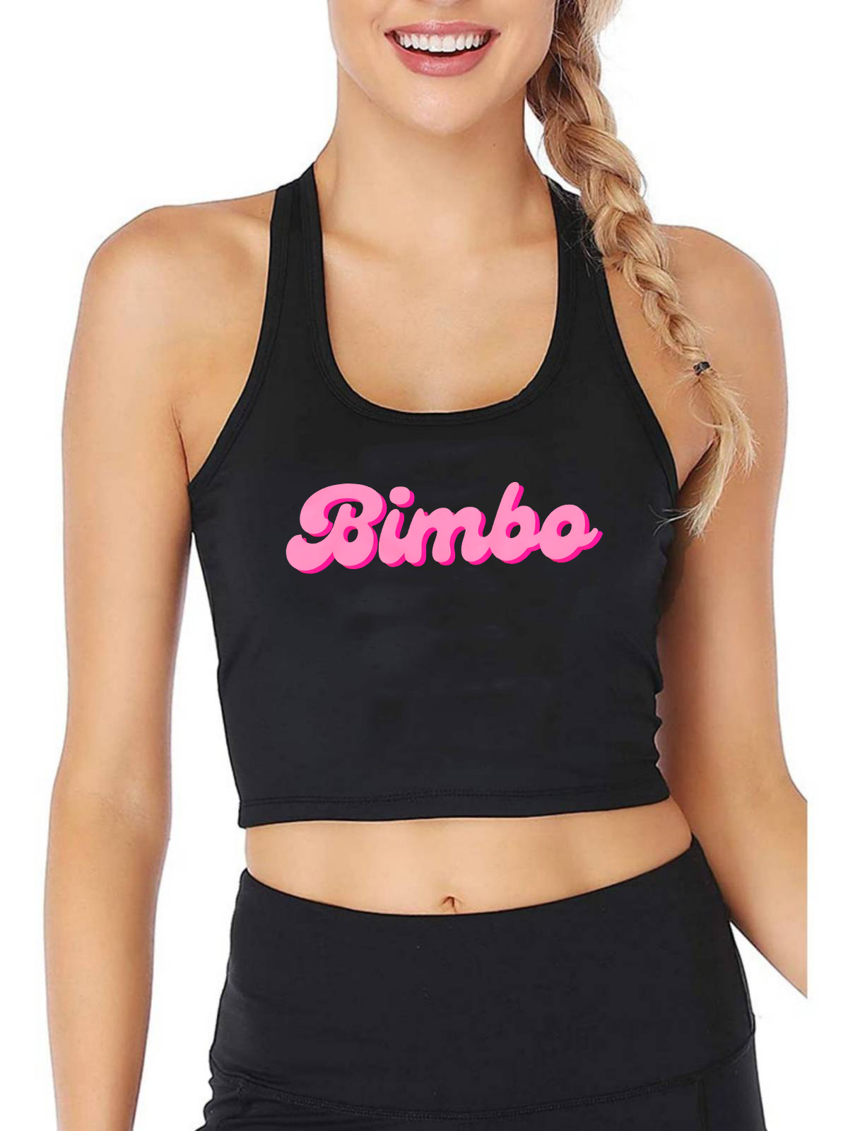 Bimbo – débardeur moulant et respirant pour filles, haut court Sexy, Camisole d'entraînement et de Fitness, Design imprimé, Goth Grunge