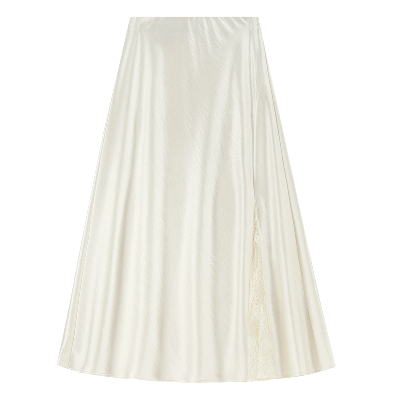 Jupe longue brillante SENTUBILA pour femme, collection Printemps-Été 2026, élégante jupe sirène en dentelle épissée pour femme, vêtements féminins 161QH4621
