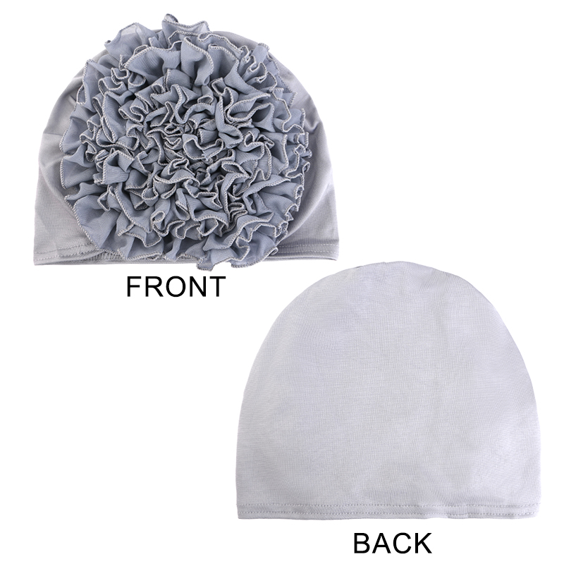 Nouveau femmes grande fleur en mousseline de soie Turban chapeau islamique tête enveloppement élastique foulard bonnets chimio casquette perte de cheveux couverture accessoires