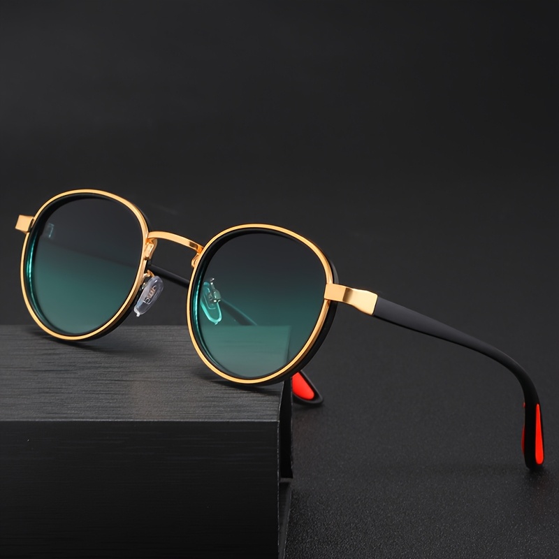 1 paire de lunettes rondes simples et tendance, accessoire photo unisexe, plusieurs couleurs disponibles