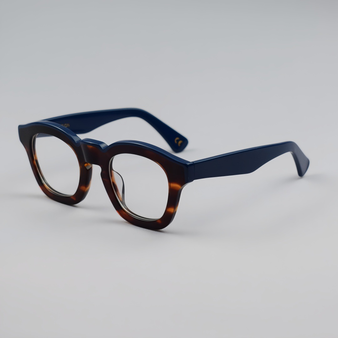 Monture de lunettes ronde givrée rétro, monture complète, exquise, polyvalente, unisexe, nouveau style pour hommes et femmes