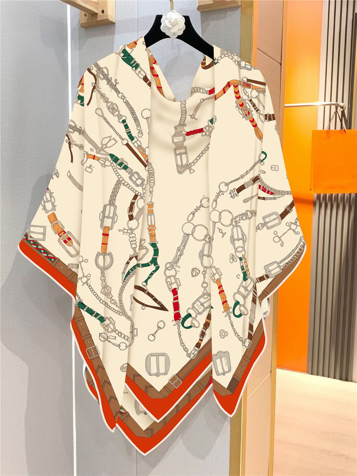 Grand châle de luxe en cachemire doux pour l'hiver, hijab, bandana, pashmina, bord roulé à la main, garde au chaud