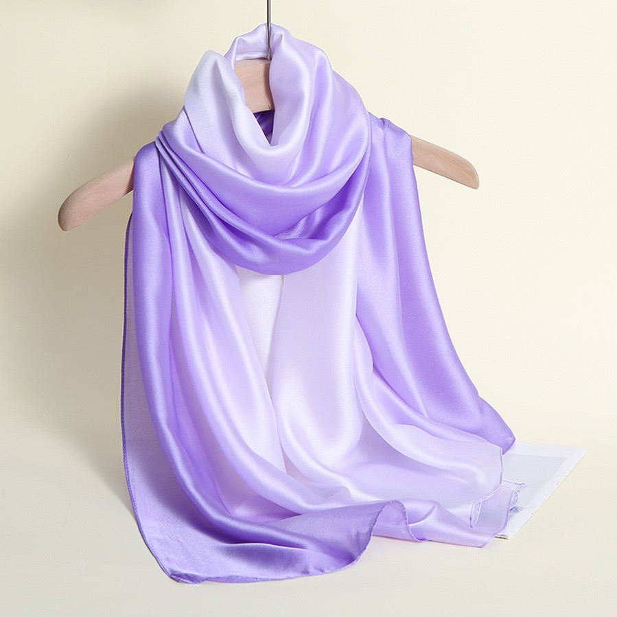 180*90 cm femmes en mousseline de soie écharpe dégradé couleur Protection printemps été multicolore imprimé châle Poncho plage luxe dames rétro