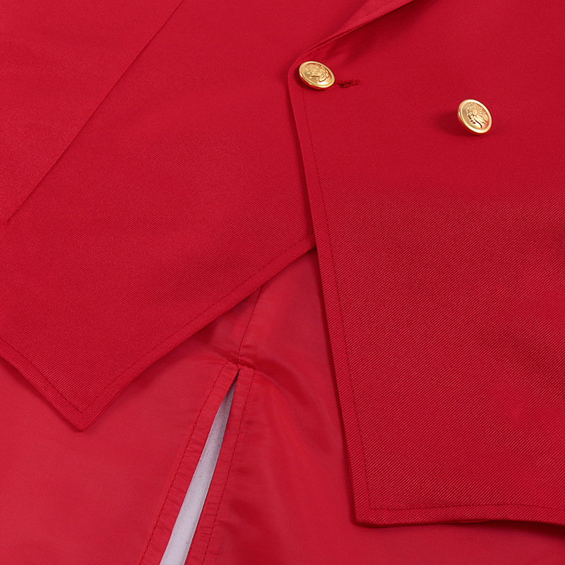Manteau de Costume médiéval pour hommes, manteau de queue de palais coloré, Style Punk, vestes de couleur rouge pour spectacle sur scène d'halloween