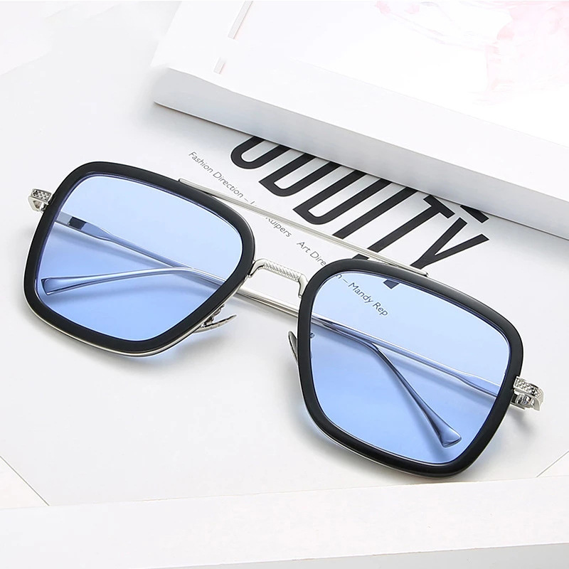 Lunettes de soleil carrées en métal pour hommes et femmes, nuances de carillon, accessoires de mode, lunettes unisexes, steampunk, extérieur, nouveau, 2024