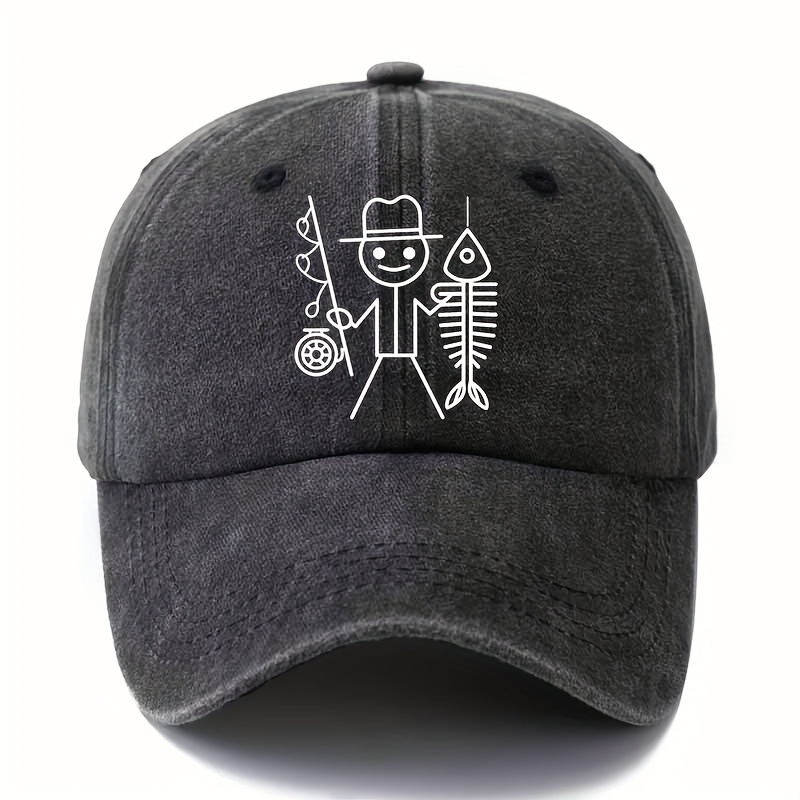 Casquette de baseball de pêche pour homme, casquette à bord incurvé en plein air, casquette de chauffeur de camion, camping de voyage de vacances