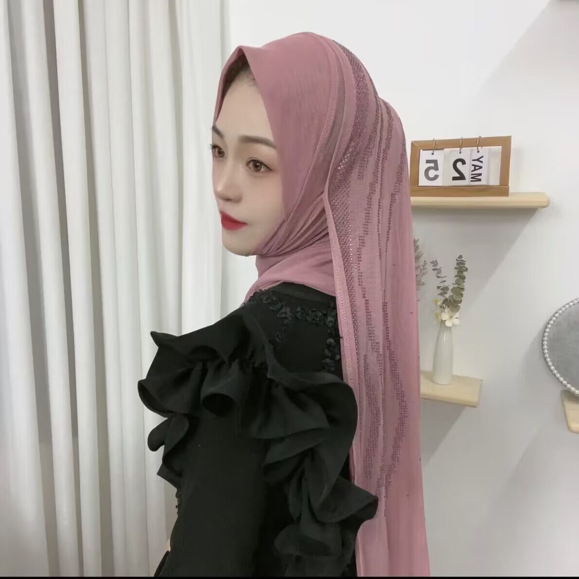 Hijab musulman pour femme, nouveaux châles, écharpe Tyys, diamants, proximité