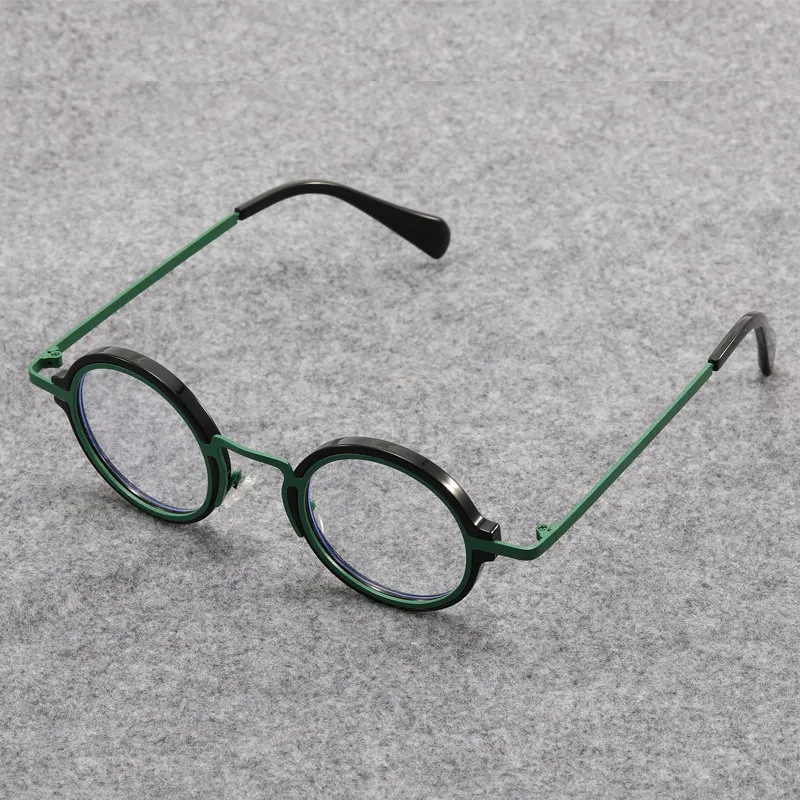 Lunettes optiques rondes rétro à monture complète pour femmes et hommes, lentille transparente HD, Anti-lumière bleue, lunettes de luxe exquises de styliste