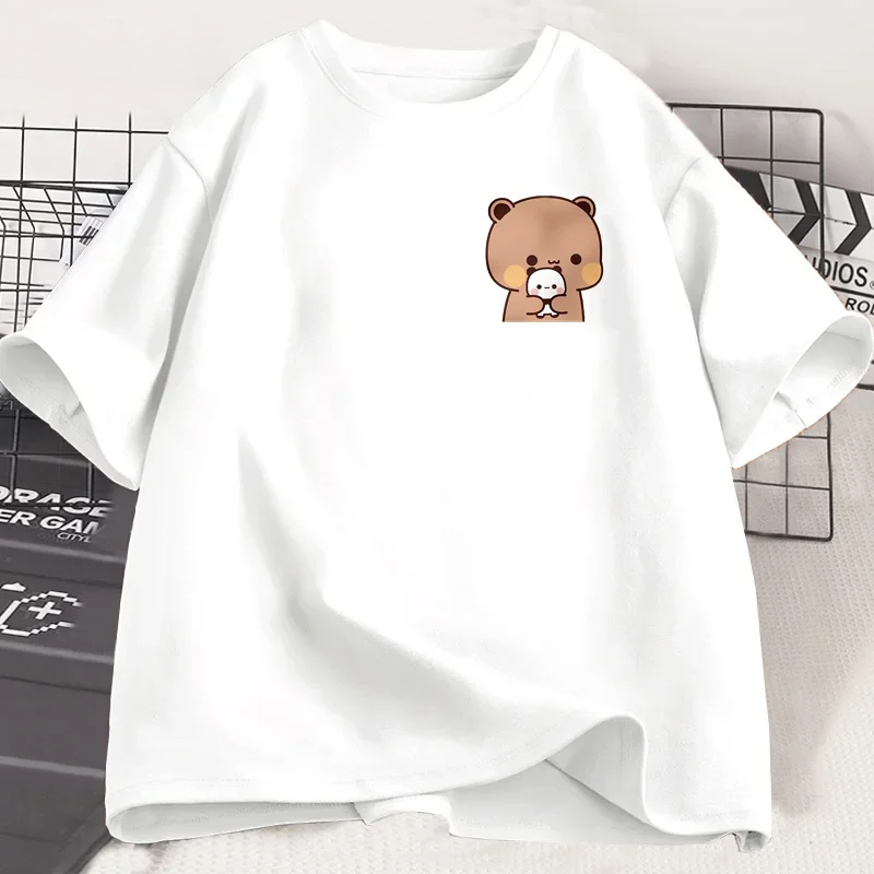 Panda ours Bubu Dudu mode drôle Couple T-shirt femmes mode décontracté manches vêtements Harajuku à manches courtes décontracté