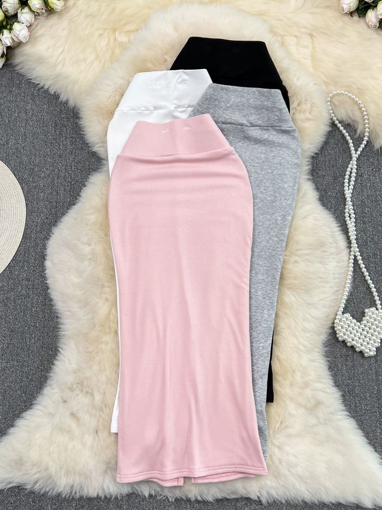 Nouvelle jupe mi-longue élégante et sensuelle pour femme, collection été 2026, design ajusté aux hanches, taille haute, style sirène sexy