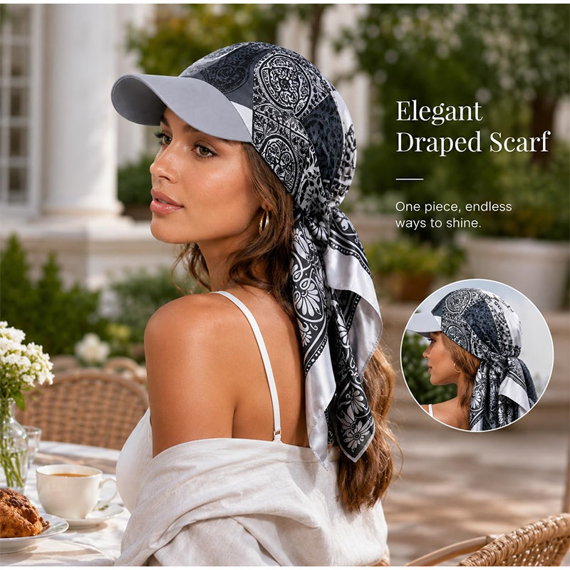 Nouvelle casquette pare-soleil léopard pour femme avec sangle, foulard intégré, légère, style bandana, protection solaire, visière bec de canard, pour usage quotidien 2027