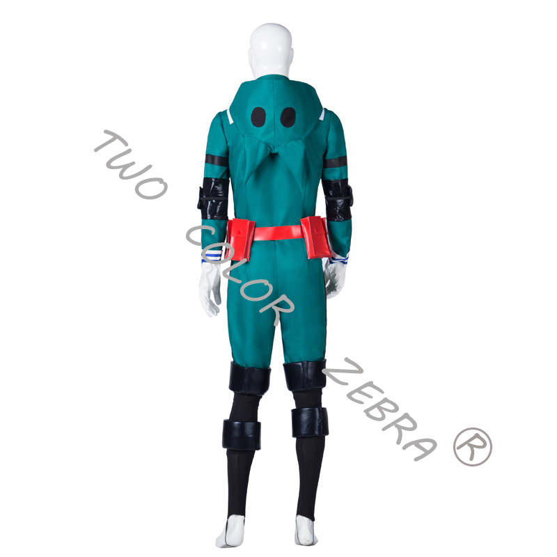 Costume de Cosplay de Combat Midoriya Izuku, Combinaison Verte, Accessoires de Gymnastique, Perruque, Ensemble Anime My Hero Academia, Tenue de Jeu de Rôle