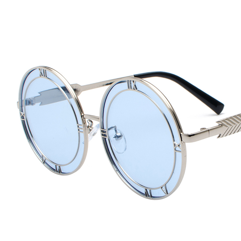 Lunettes de soleil rondes de styliste pour femmes et hommes, marque de luxe élégante, unisexe, Punk, tendance, UV400