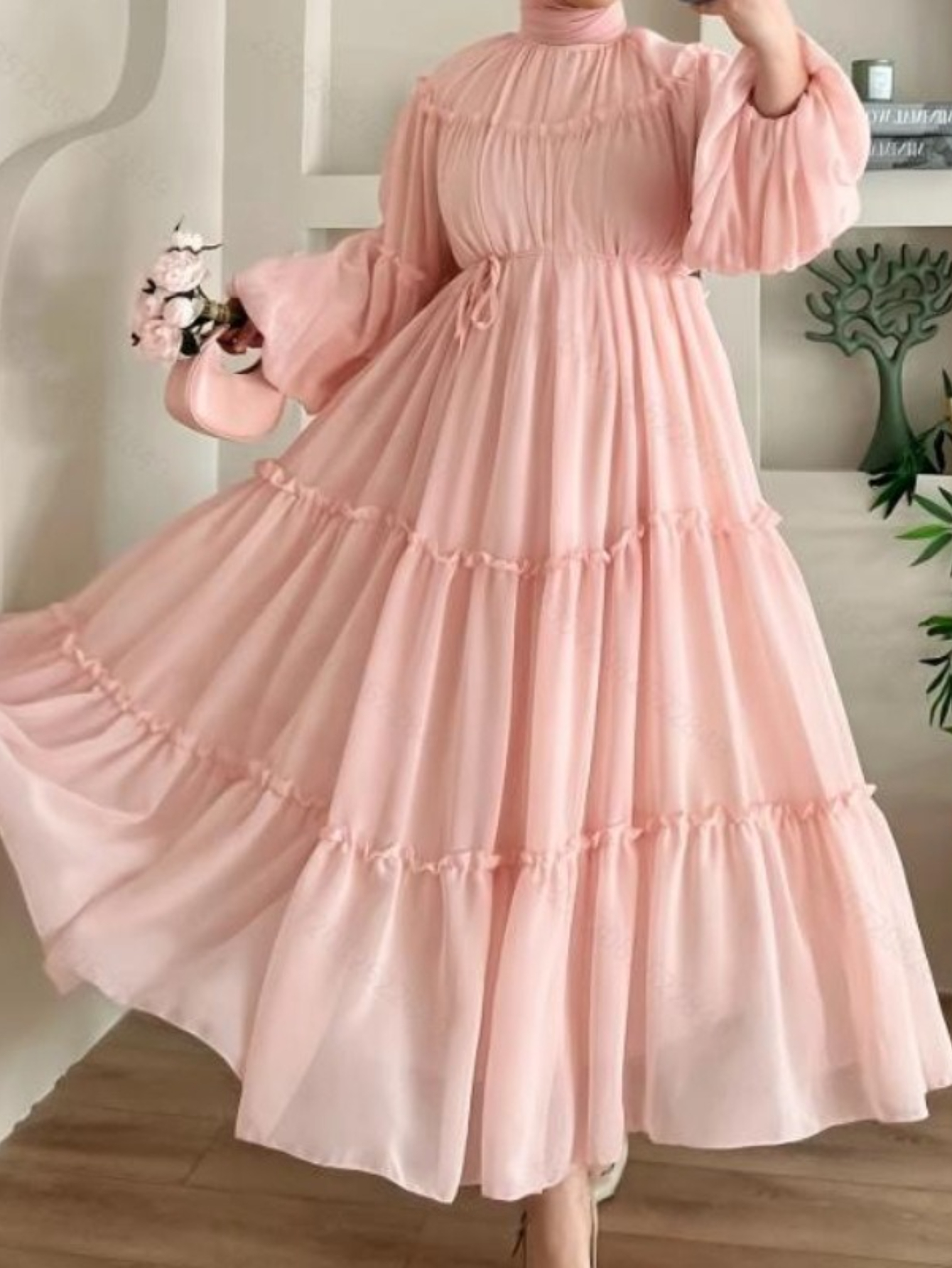 Robe élégante de dubaï pour femmes musulmanes Abaya Eid Ramadan Jalabiya robes de soirée solides dubaï longue Robe maroc robes Largos 2025