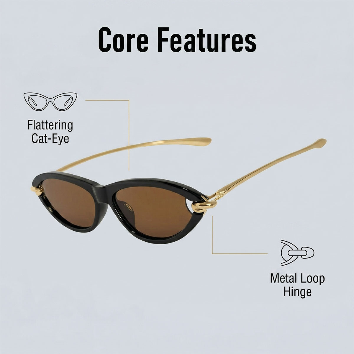 Lunettes de soleil œil de chat tendance pour femme, protection UV400, style vacances, luxe, 2026