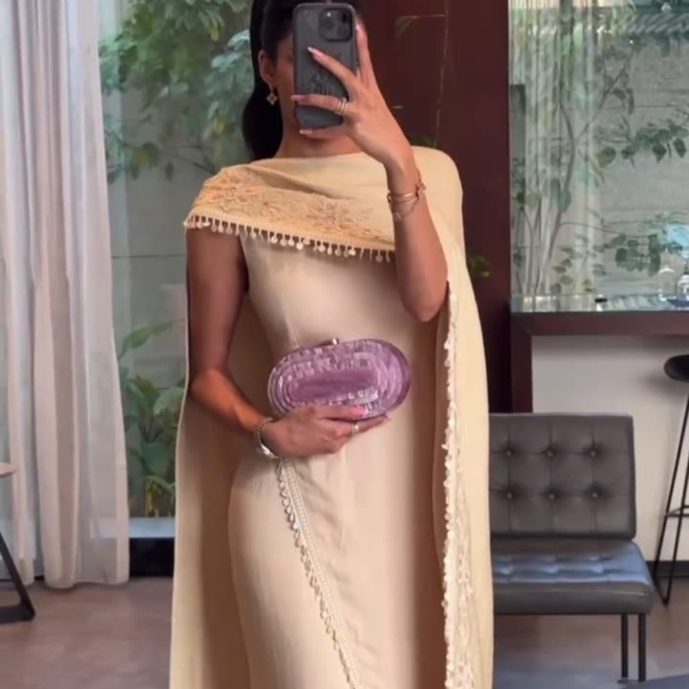 Caftan romantique 2 pièces robe de bal exclusive arabe dubaï femmes robe de soirée en Stock printemps automne événements formels délicats