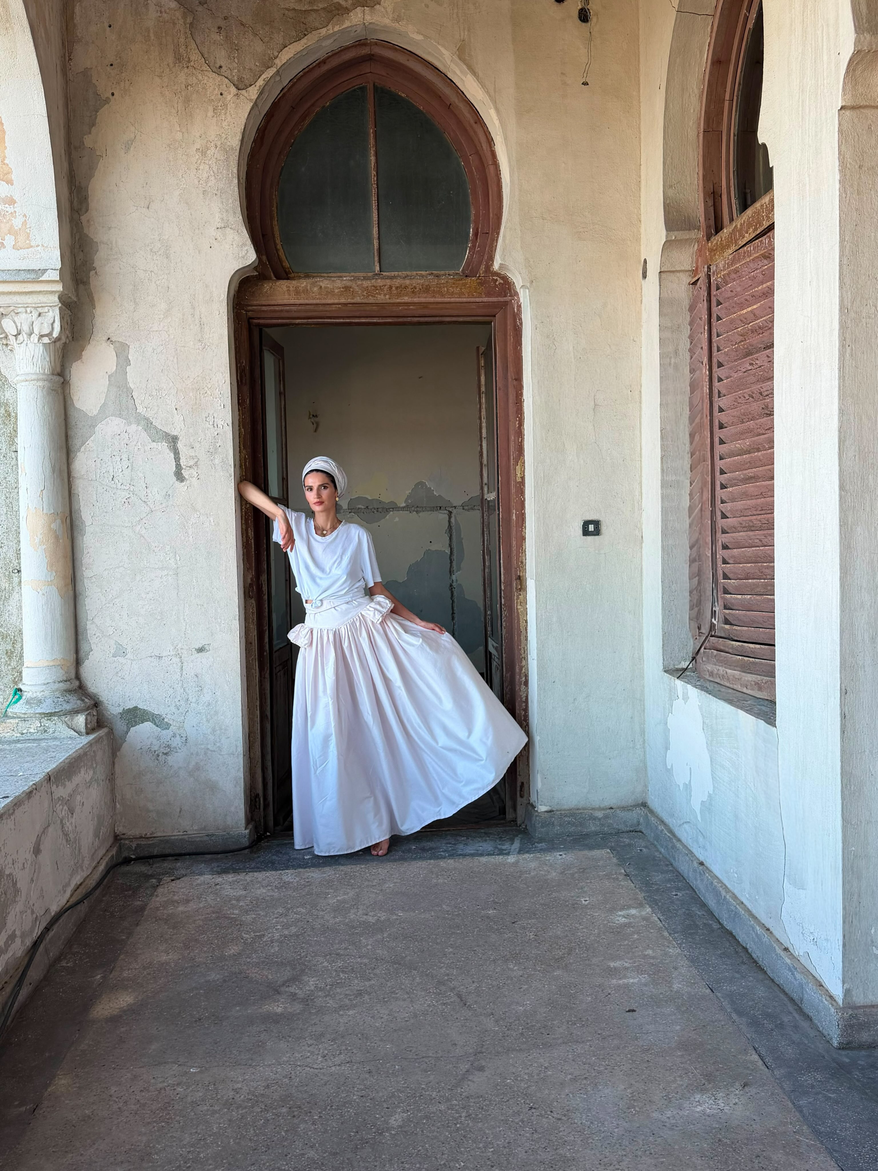 Jupe longue de soirée pour femme, taille haute, à volants étagés, style princesse bouffante et moelleuse, rose bébé