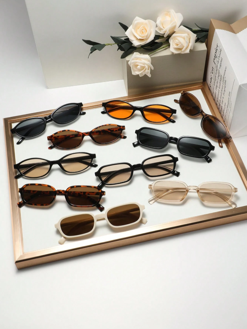 Lunettes à monture géométrique, 10 pièces, Style Simple pour un usage quotidien, réunions de famille, accessoires élégants pour automne et hiver