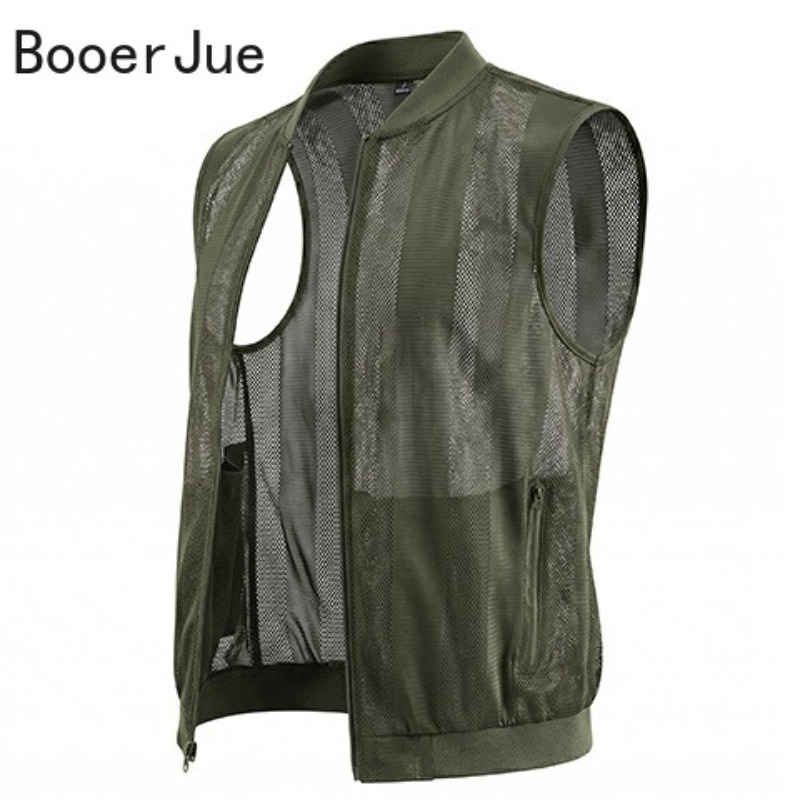 Gilet d'été pour homme en maille respirante, idéal pour la pêche, la randonnée, le cyclisme et les loisirs – Conception de haute qualité